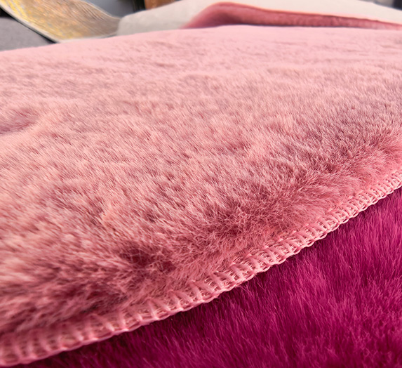 Faux rabbit fur carpet